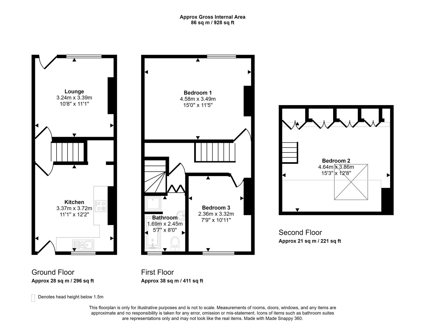 Floorplans For Ulverston Road, Sheffield