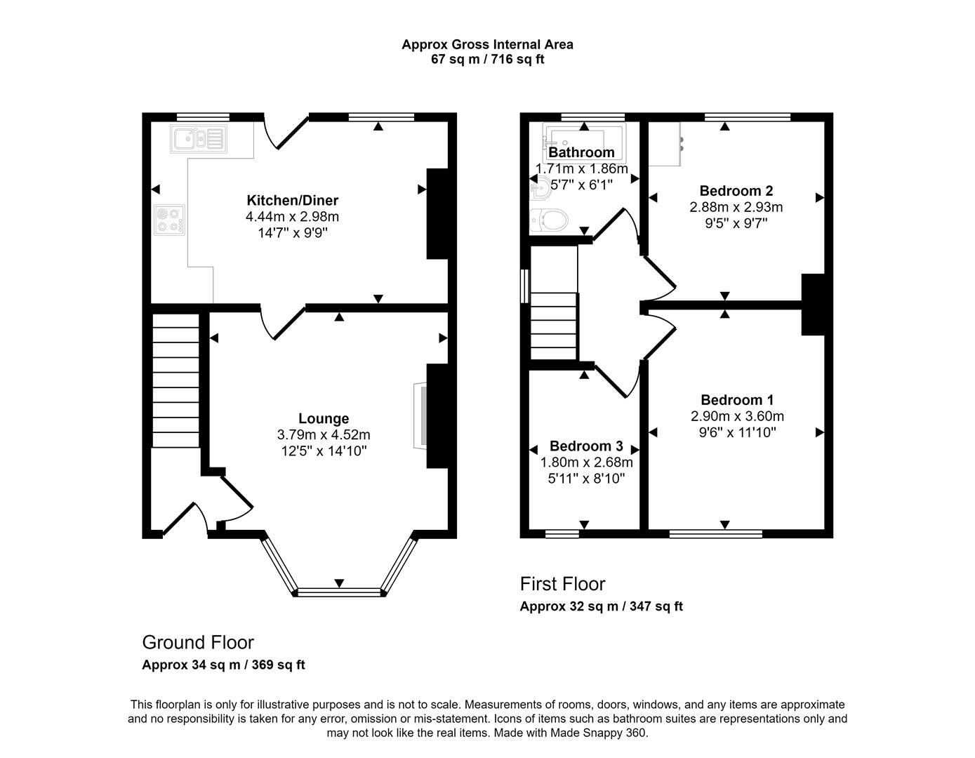 Floorplans For Mitchell Road, Sheffield