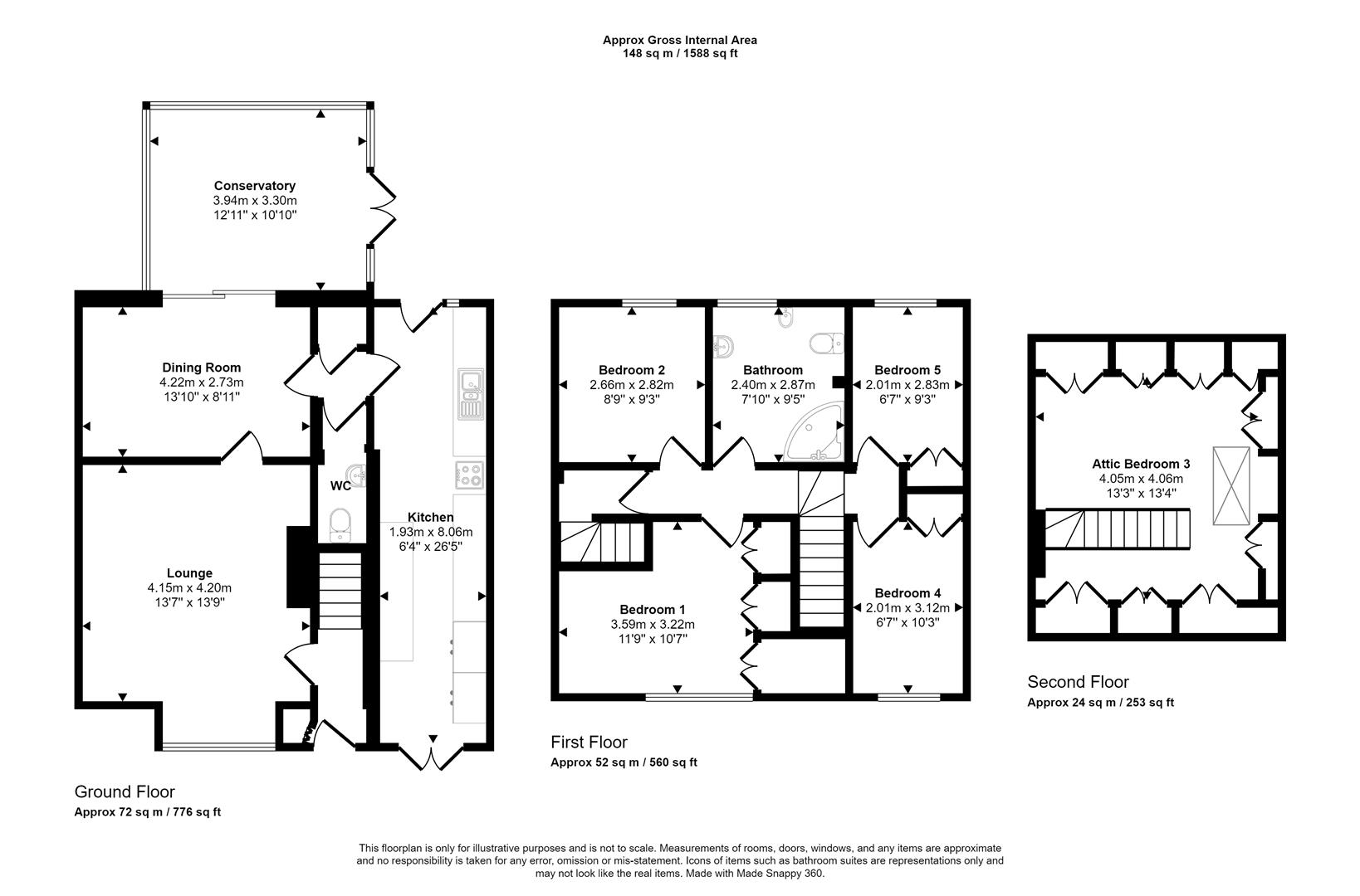 Floorplans For Humphrey Road, Sheffield