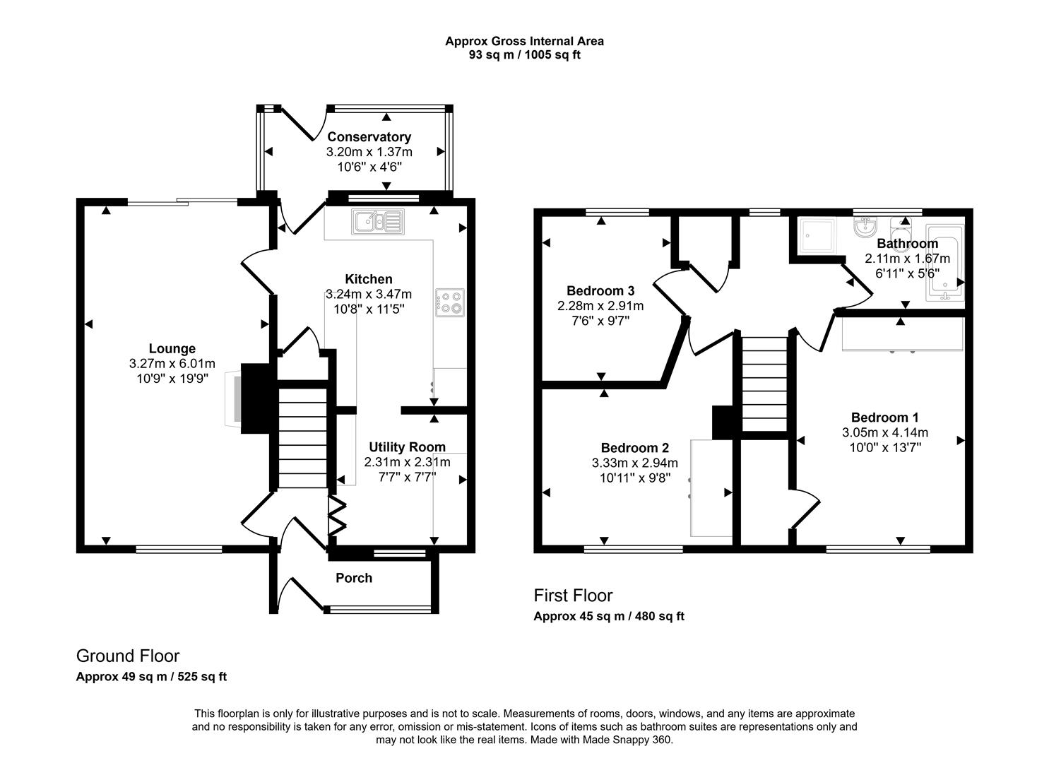 Floorplans For Arnold Avenue, Sheffield