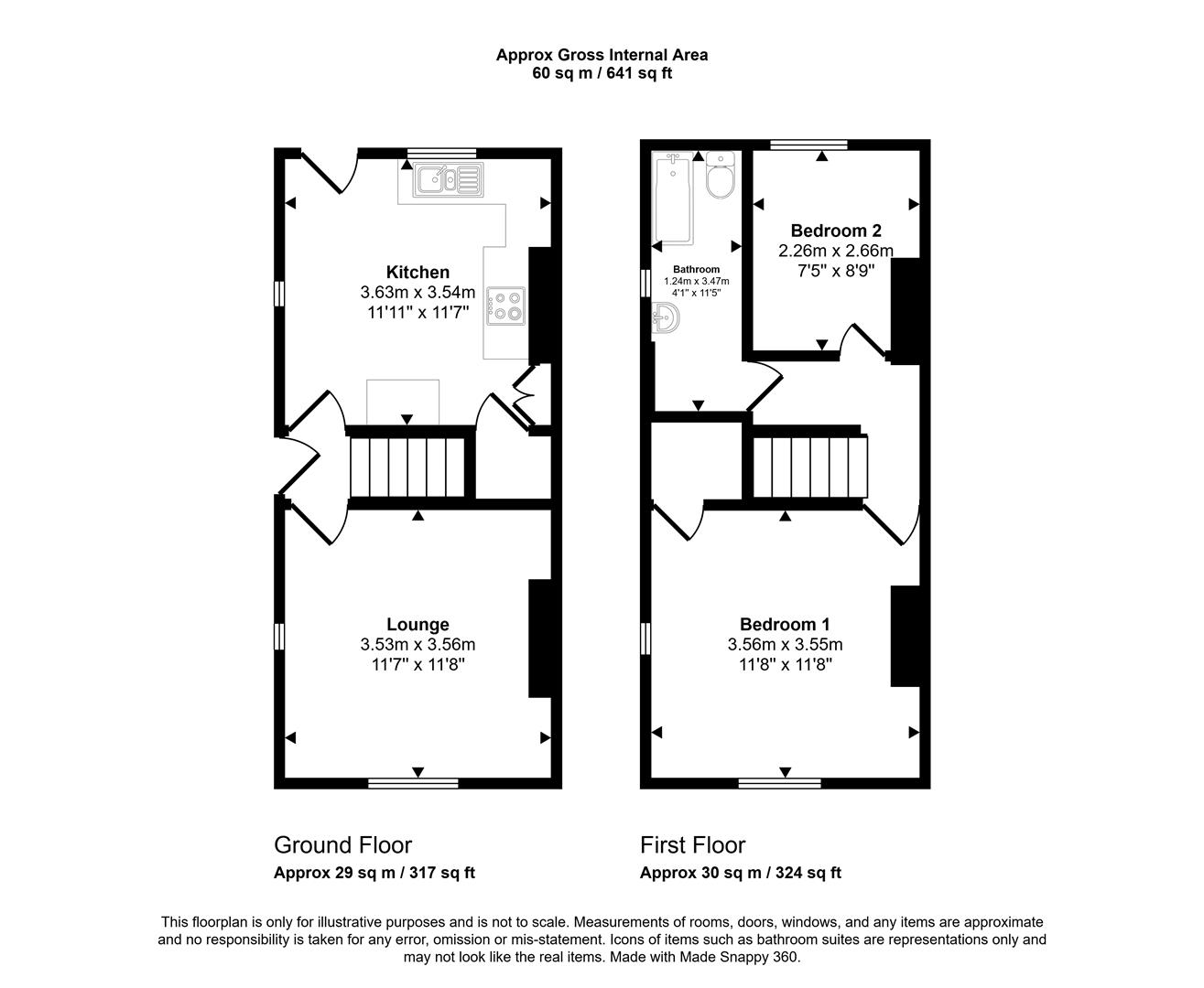 Floorplans For Cross Park Road, Sheffield